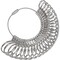 27 Pieces Stainless Steel Finger Sizer Measuring Ring Tool, Size 1-13 with Half Size,